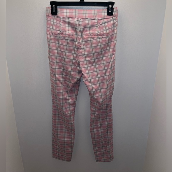 Hollister Ultra High-Rise Advanced Stretch Small Pink Plaid Pants - Picture 2 of 3